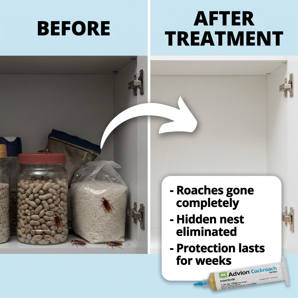 Before and after cabinet